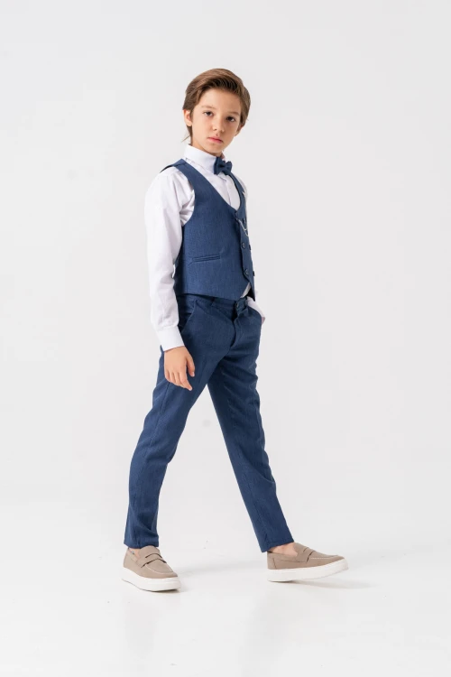 Papyonlu Yelekli Takım Elbise 3061