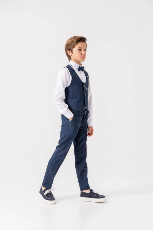 Papyonlu Yelekli Takım Elbise 3061