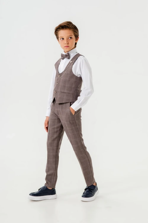 Papyonlu Yelekli Takım Elbise 3062