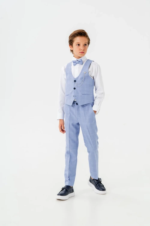 Papyonlu Yelekli Takım Elbise 3062