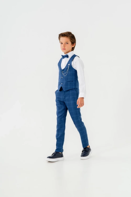 Papyonlu Yelekli Takım Elbise 3063