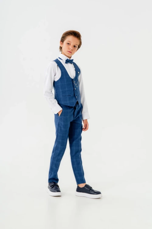 Papyonlu Yelekli Takım Elbise 3063