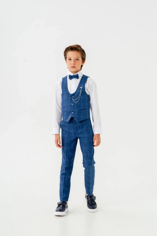 Papyonlu Yelekli Takım Elbise 3064