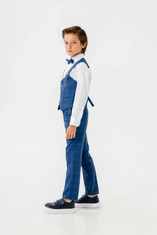 Papyonlu Yelekli Takım Elbise 3064