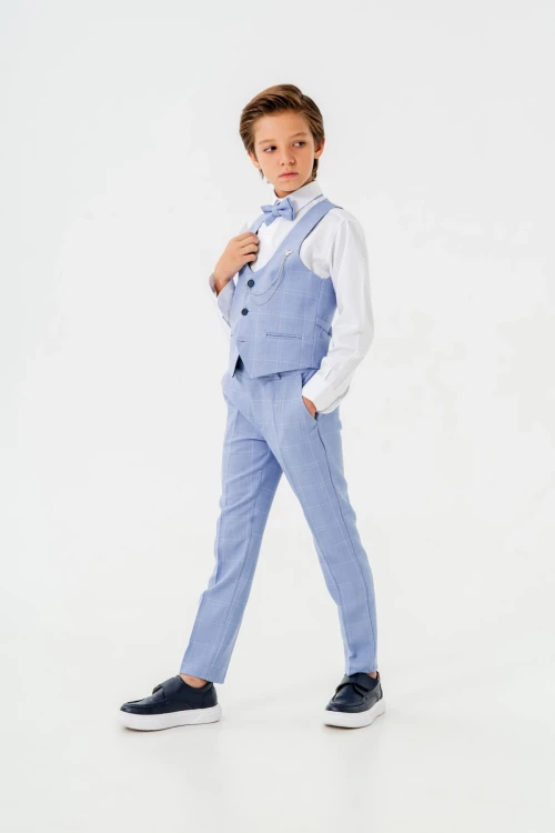 Papyonlu Yelekli Takım Elbise 3064