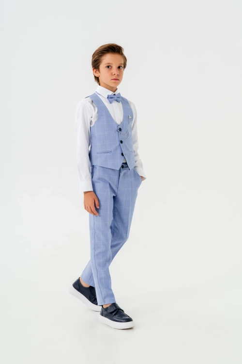 Papyonlu Yelekli Takım Elbise 3064