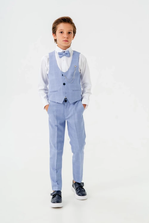 Papyonlu Yelekli Takım Elbise 3064