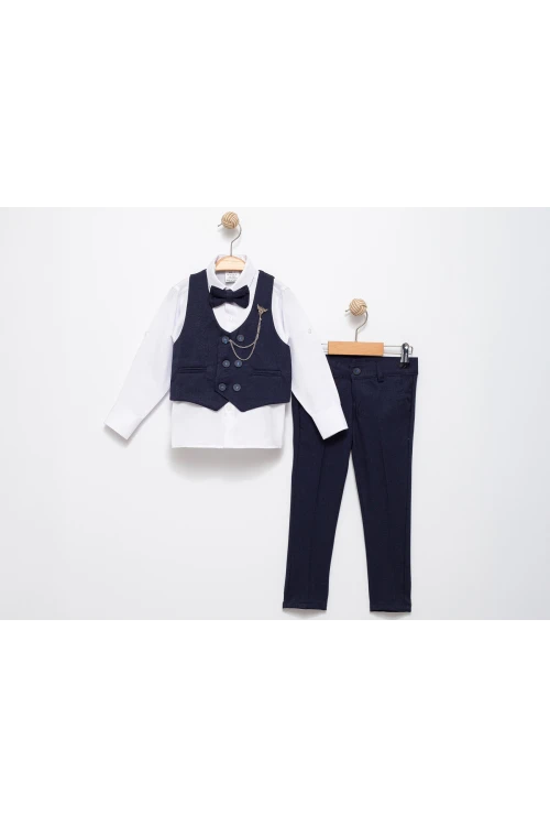 Papyonlu Yelekli Takım Elbise 5352