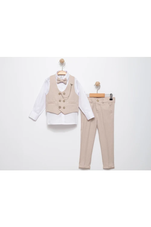 Papyonlu Yelekli Takım Elbise 5352