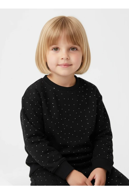 Parlak Taşlı Kız Çocuk Takım 20459