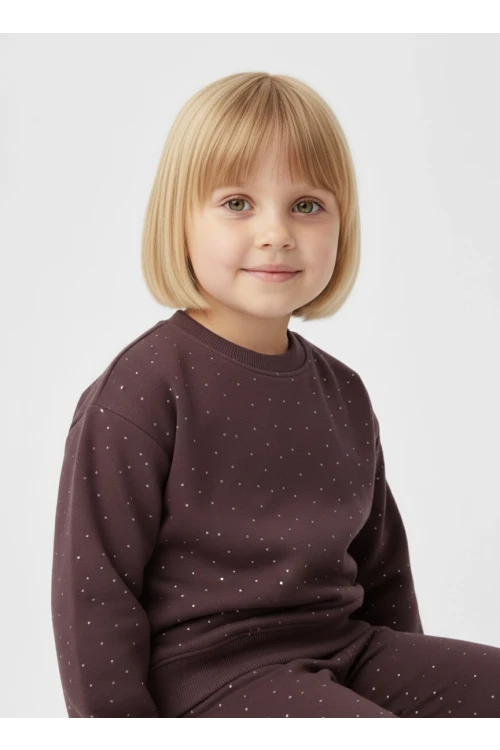 Parlak Taşlı Kız Çocuk Takım 20459