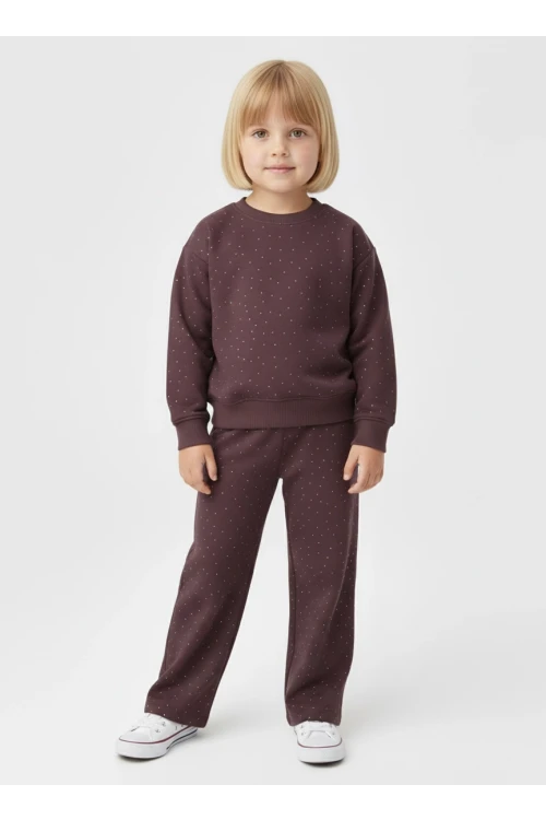 Parlak Taşlı Kız Çocuk Takım 20459