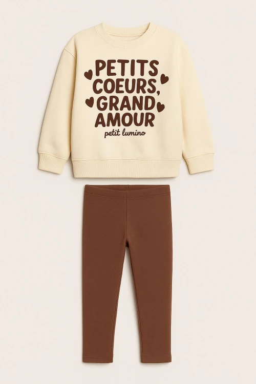 Petits Baskılı Kız Çocuk Takım 20453