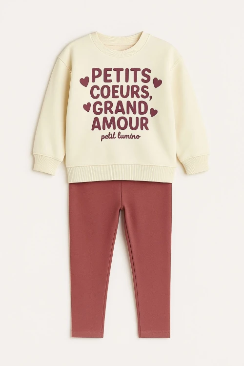 Petits Baskılı Kız Çocuk Takım 20453