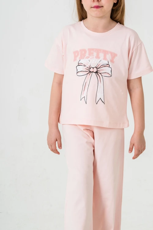 Pretty Girl Baskılı Kız Çocuk Takım 033