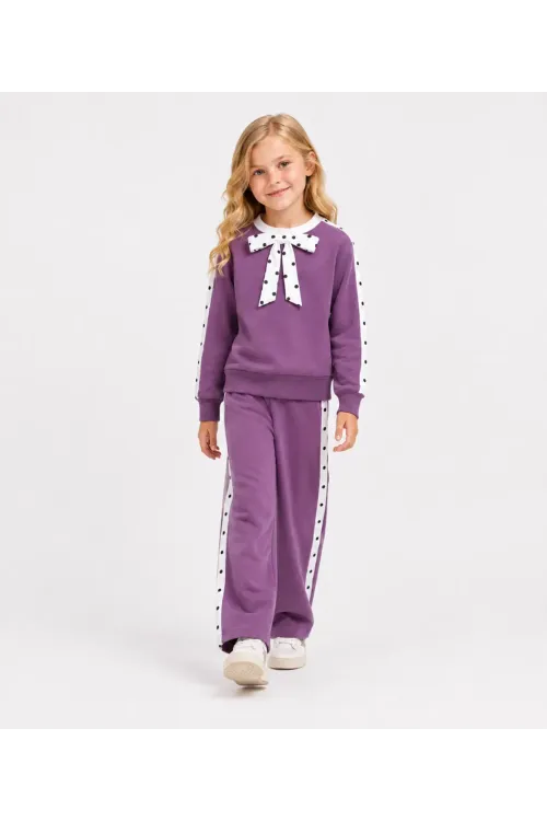 Puanlı Fiyonklu Kız Çocuk Takım 32464