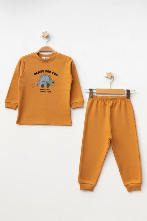 Ready Araba Baskılı Erkek Bebek Pijama Takımı 74172