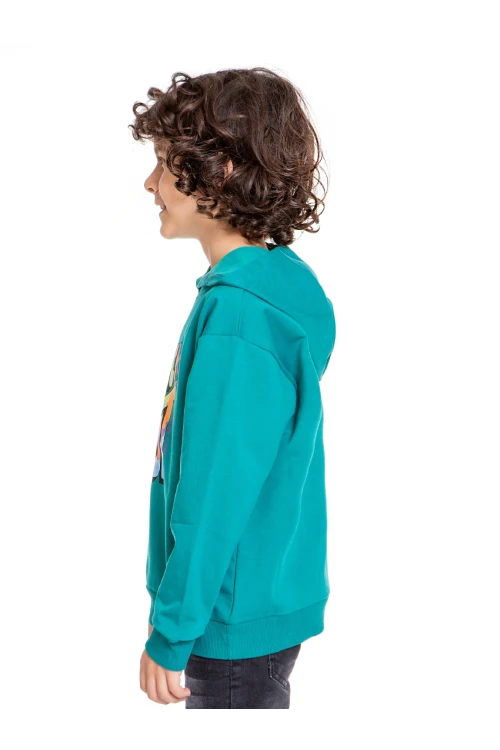 Rock Out Baskılı Erkek Çocuk Sweatshirt 54458