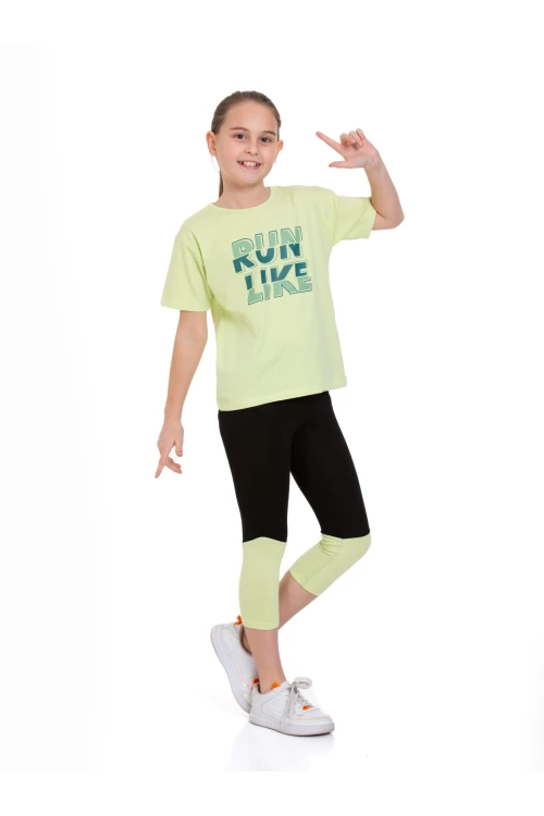 Run Baskılı Taytlı Takım 73251-1