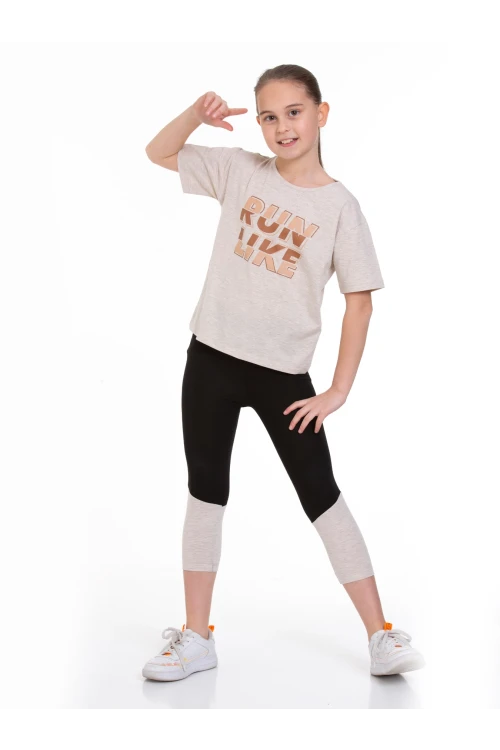 Run Baskılı Taytlı Takım 73251-1