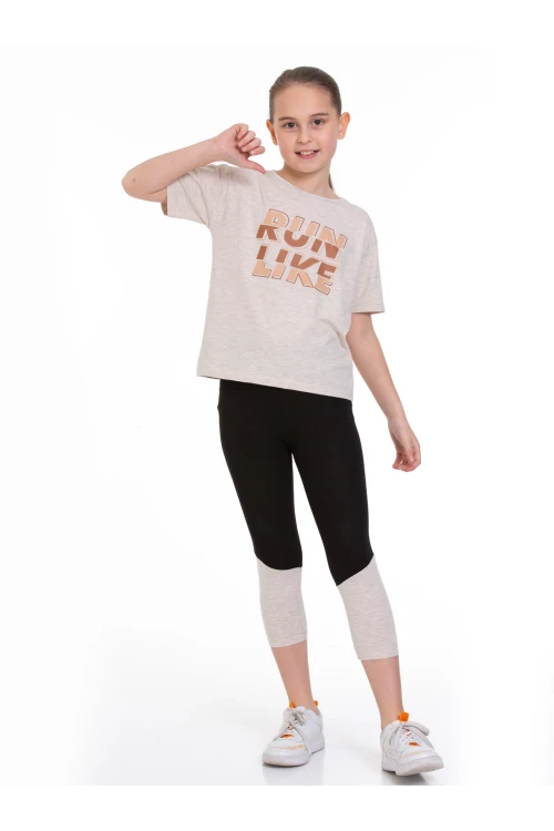 Run Baskılı Taytlı Takım 73251-1