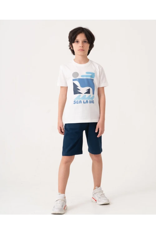 Sea La Vie Baskılı Erkek Çocuk Takım 50604