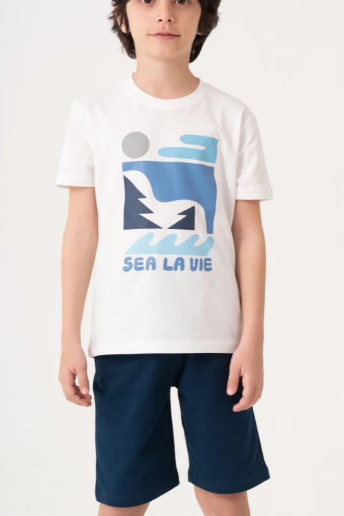 Sea La Vie Baskılı Erkek Çocuk Takım 50604