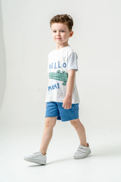 Sevimli Timsah Baskılı Şortlu Takım 50303