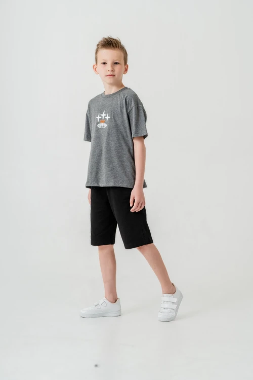 Sırtı Baskılı Şortlu Erkek Çocuk Takım 050