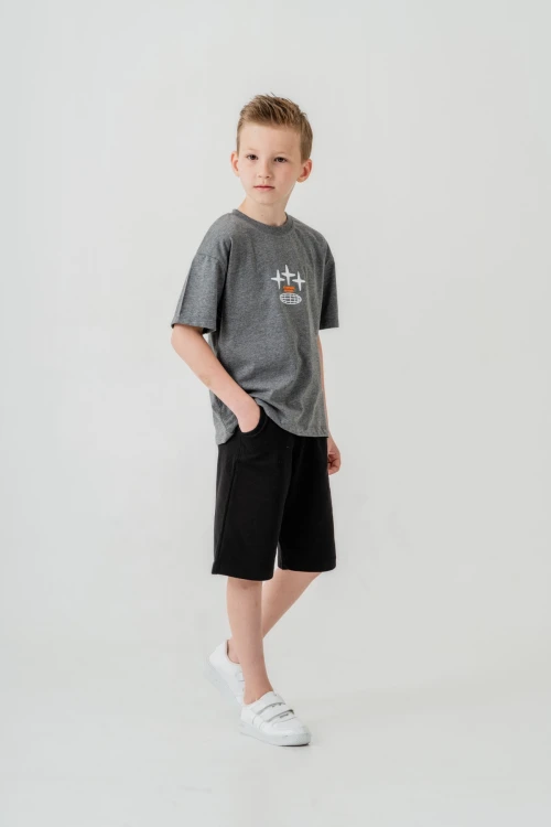 Sırtı Baskılı Şortlu Erkek Çocuk Takım 050