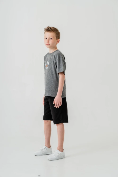 Sırtı Baskılı Şortlu Erkek Çocuk Takım 050