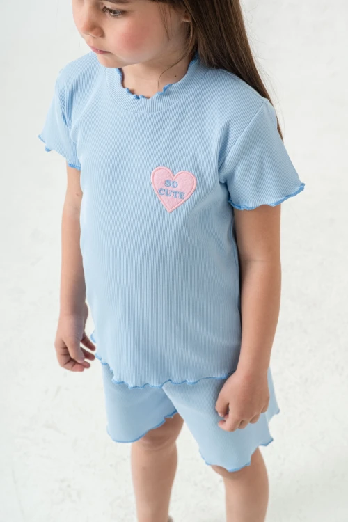 So Cute Nakışlı Şortlu Takım 50355