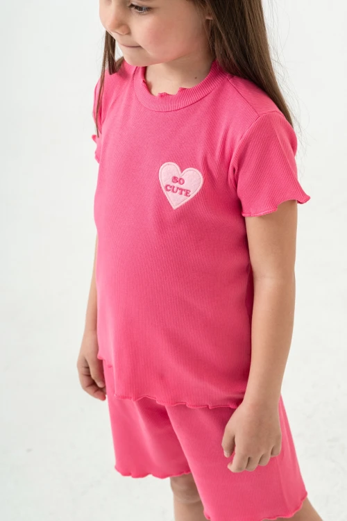 So Cute Nakışlı Şortlu Takım 50355