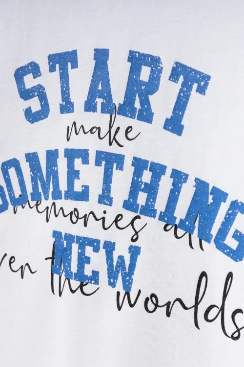 Start Sometime Baskılı Erkek Tişört 50401