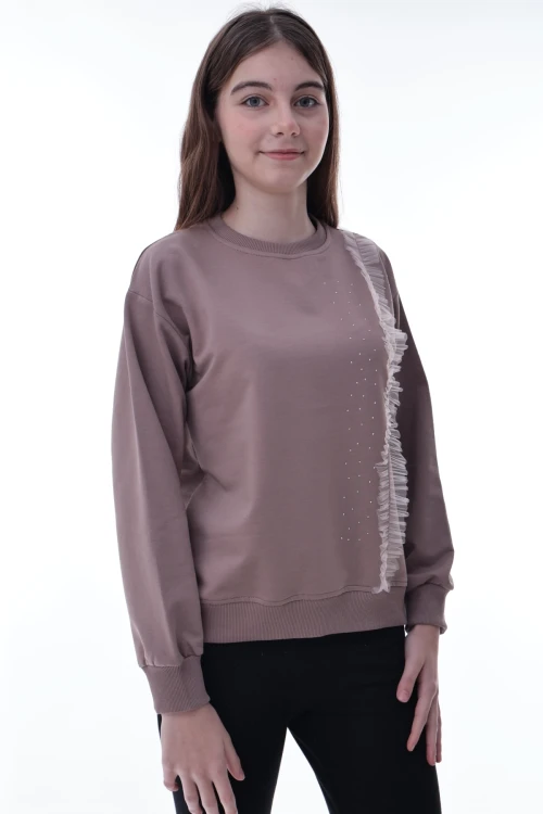 Taş Detaylı Kız Çocuk Sweat 2011