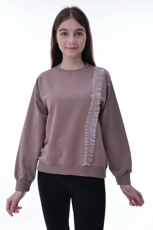 Taş Detaylı Kız Çocuk Sweat 2011