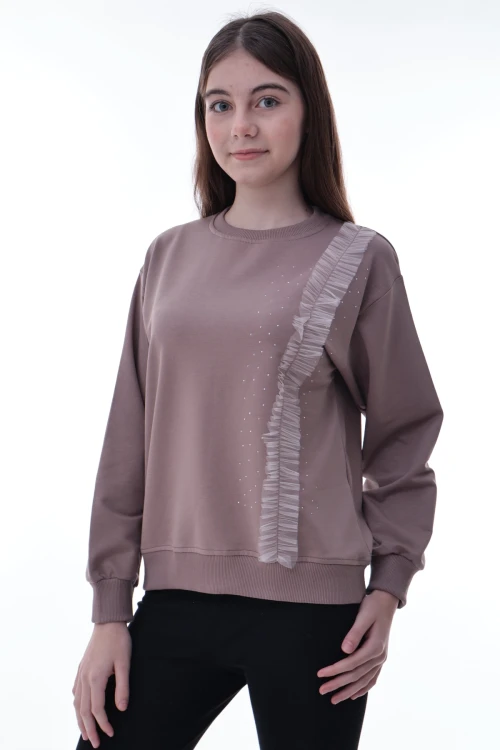 Taş Detaylı Kız Çocuk Sweat 2011