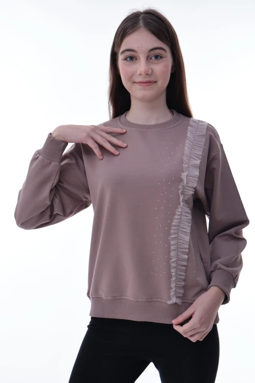 Taş Detaylı Kız Çocuk Sweat 2011