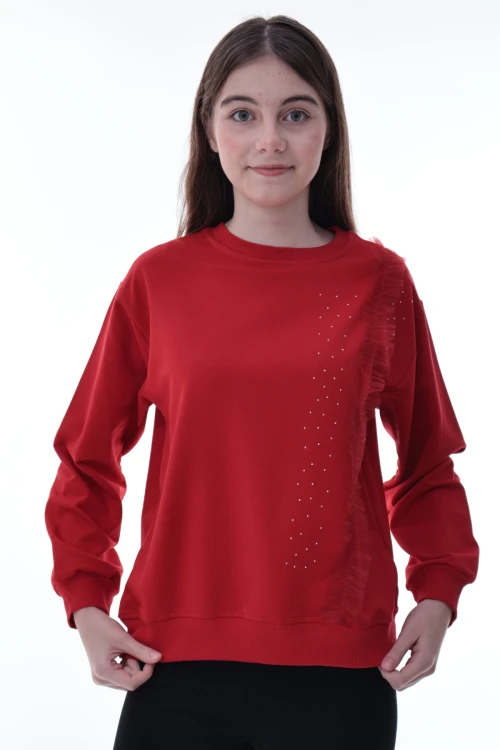 Taş Detaylı Kız Çocuk Sweat 2011