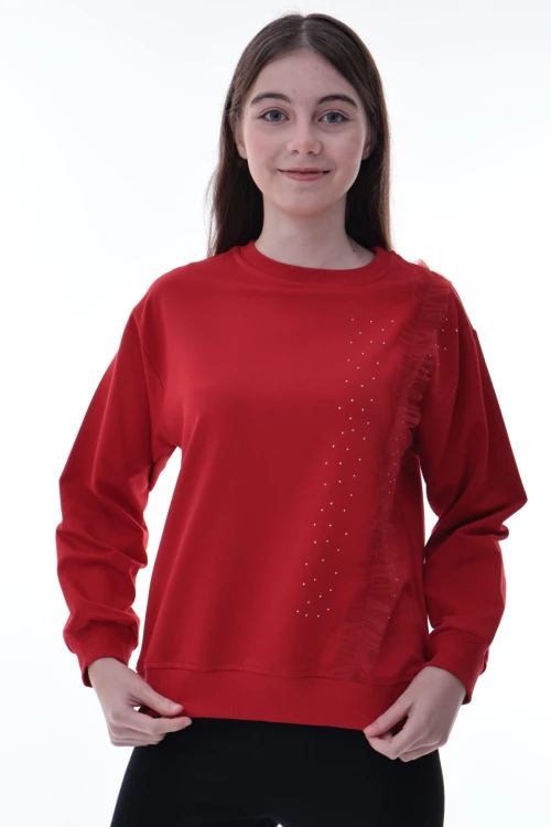 Taş Detaylı Kız Çocuk Sweat 2011