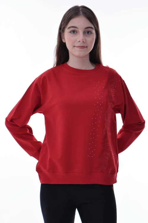 Taş Detaylı Kız Çocuk Sweat 2011