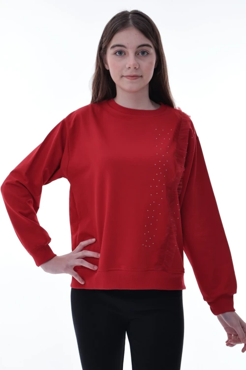 Taş Detaylı Kız Çocuk Sweat 2011