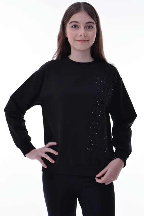 Taş Detaylı Kız Çocuk Sweat 2011