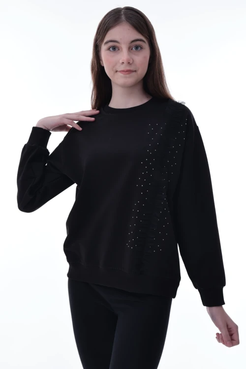 Taş Detaylı Kız Çocuk Sweat 2011