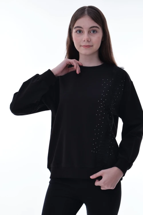 Taş Detaylı Kız Çocuk Sweat 2011