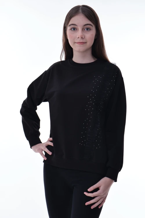 Taş Detaylı Kız Çocuk Sweat 2011