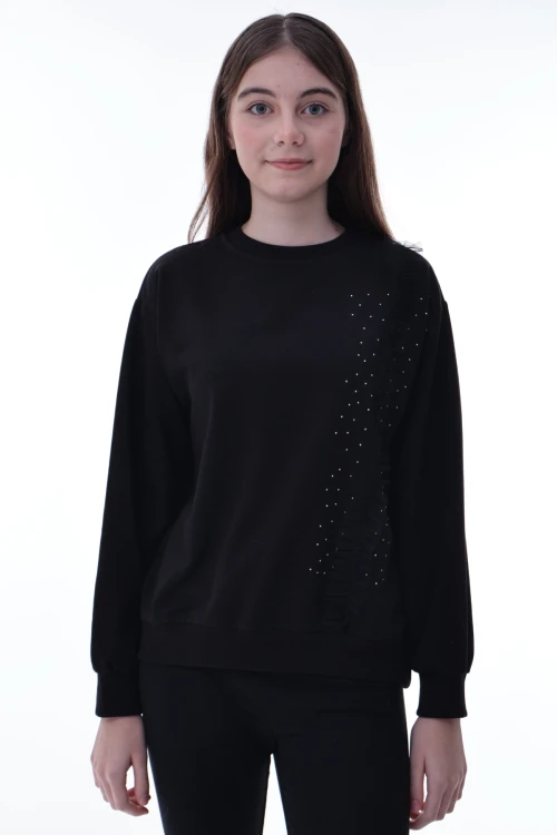Taş Detaylı Kız Çocuk Sweat 2011