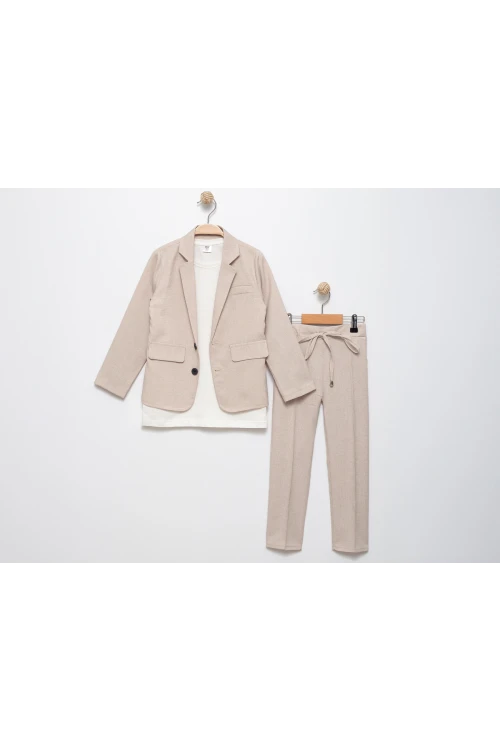 Tişörtlü Ceketli Takım Elbise 2851