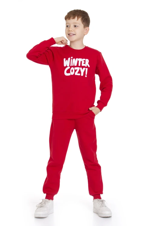 Winter Cozy Baskılı Eşofman Takımı 74415