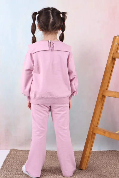 Yakası Fiyonklu Kız Çocuk Takım 50651